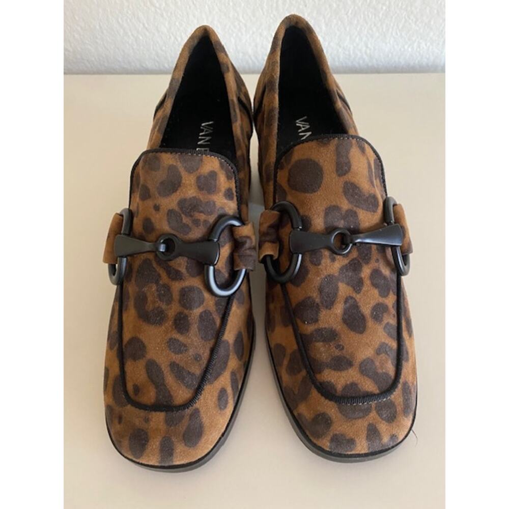 Vaneli Alroy Buckle Block Heel‎ Loafers Leopard Print Suede 2" Heel Women's 5.5M - Picture 11 of 12